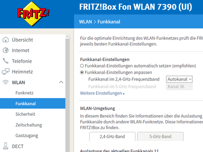 Fritzbox Sendeleistung A