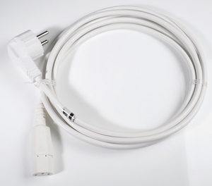 Kaltgeratekabel weiss 3x